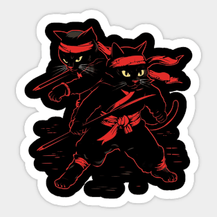 Cat Ninja Pursuit Sticker